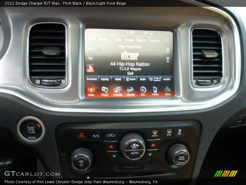 Pitch Black / Black/Light Frost Beige 2012 Dodge Charger R/T Max