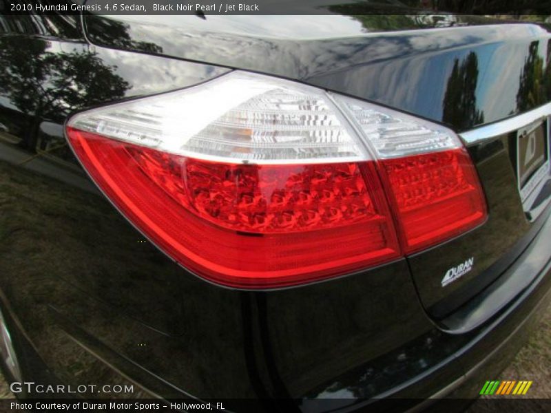 Black Noir Pearl / Jet Black 2010 Hyundai Genesis 4.6 Sedan