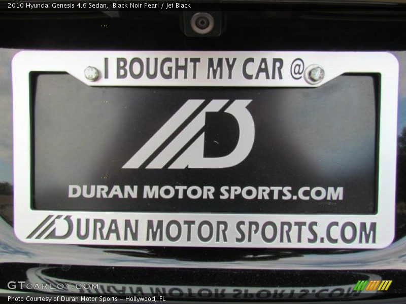 Black Noir Pearl / Jet Black 2010 Hyundai Genesis 4.6 Sedan