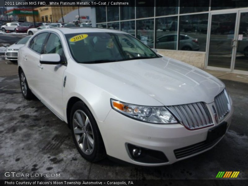 White Platinum Metallic Tri-Coat / Cashmere 2011 Lincoln MKS FWD