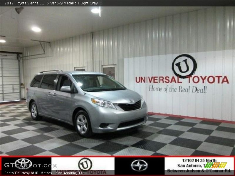 Silver Sky Metallic / Light Gray 2012 Toyota Sienna LE