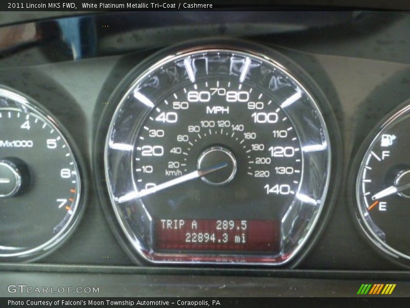 White Platinum Metallic Tri-Coat / Cashmere 2011 Lincoln MKS FWD