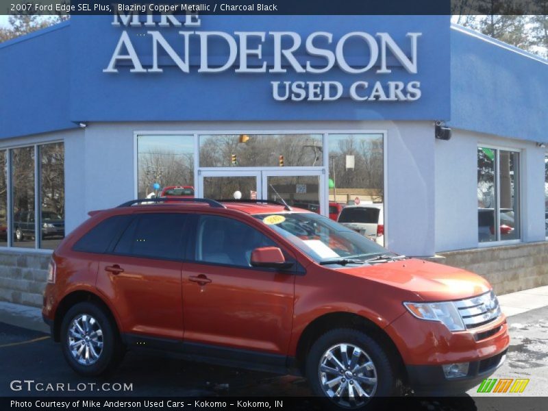 Blazing Copper Metallic / Charcoal Black 2007 Ford Edge SEL Plus