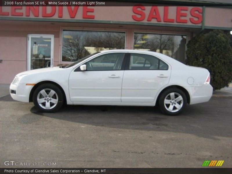 White Suede / Medium Light Stone 2008 Ford Fusion SE V6