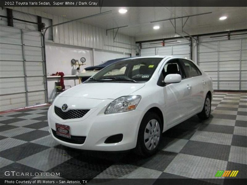 Super White / Dark Gray 2012 Toyota Yaris Sedan