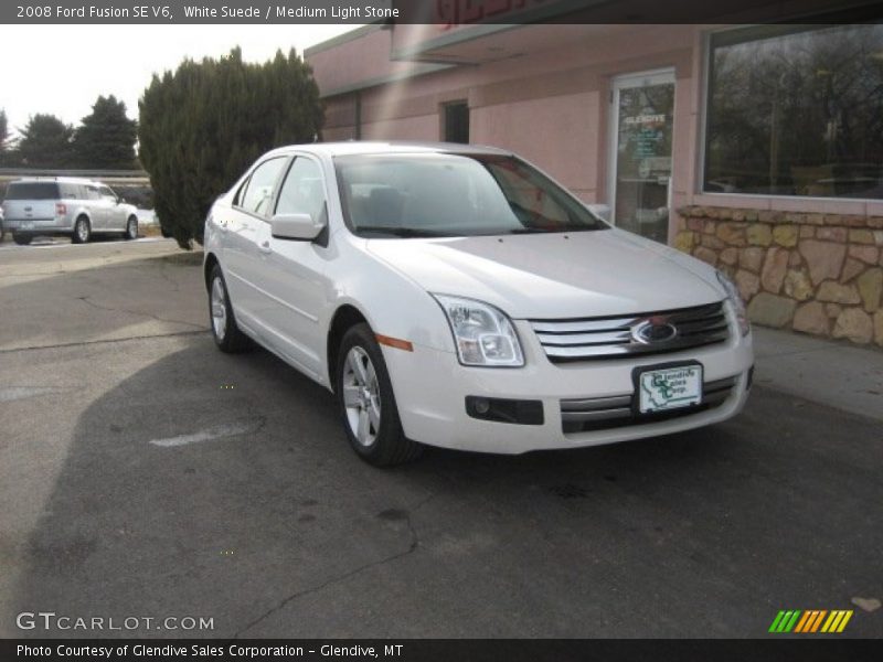 White Suede / Medium Light Stone 2008 Ford Fusion SE V6
