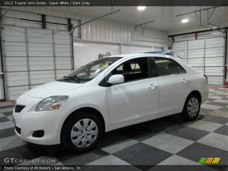 Super White / Dark Gray 2012 Toyota Yaris Sedan
