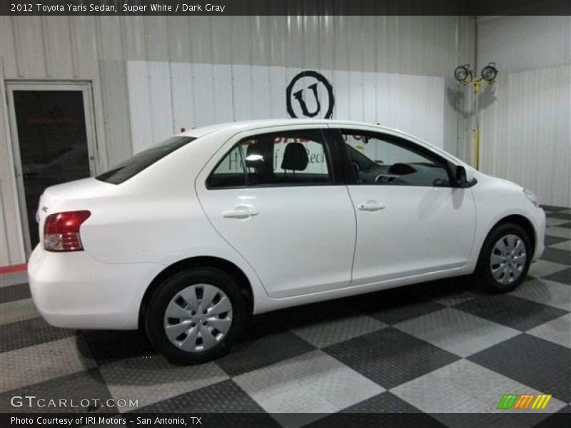 Super White / Dark Gray 2012 Toyota Yaris Sedan
