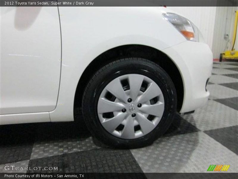 Super White / Dark Gray 2012 Toyota Yaris Sedan