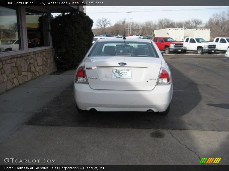 White Suede / Medium Light Stone 2008 Ford Fusion SE V6
