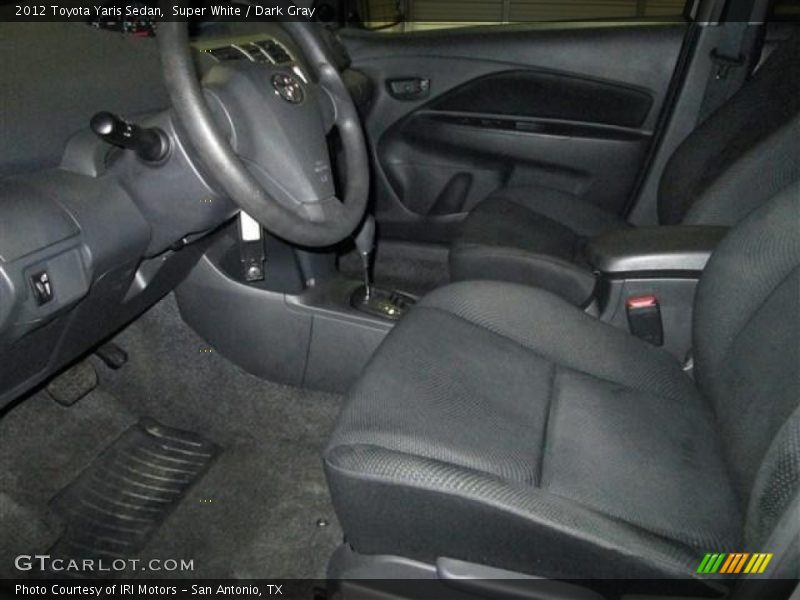 Super White / Dark Gray 2012 Toyota Yaris Sedan
