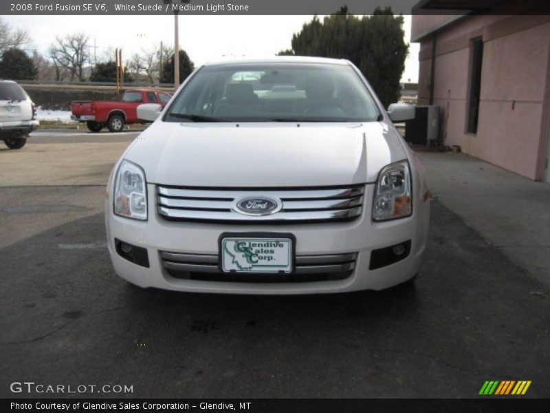 White Suede / Medium Light Stone 2008 Ford Fusion SE V6