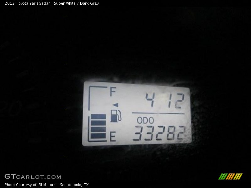 Super White / Dark Gray 2012 Toyota Yaris Sedan