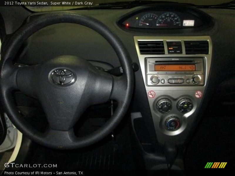 Super White / Dark Gray 2012 Toyota Yaris Sedan