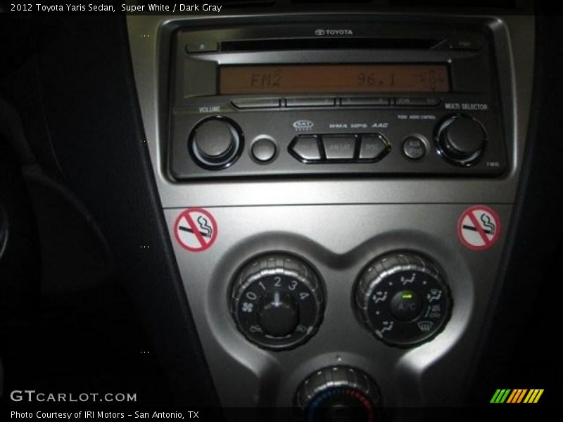 Super White / Dark Gray 2012 Toyota Yaris Sedan