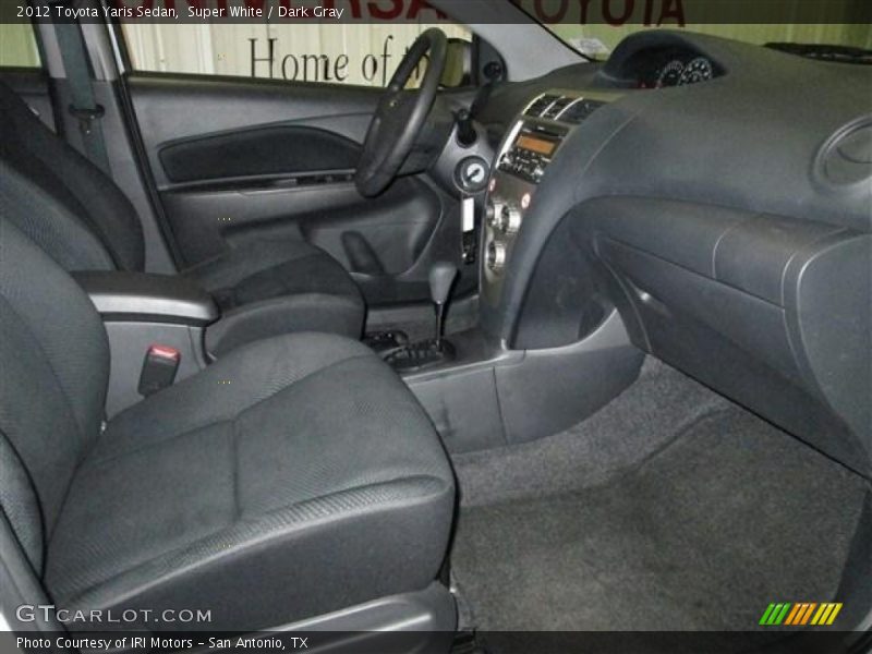 Super White / Dark Gray 2012 Toyota Yaris Sedan