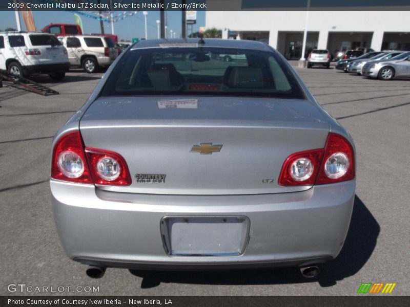 Silver Ice Metallic / Ebony/Brick 2009 Chevrolet Malibu LTZ Sedan