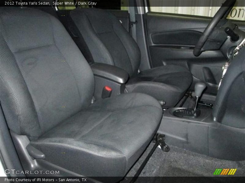 Super White / Dark Gray 2012 Toyota Yaris Sedan