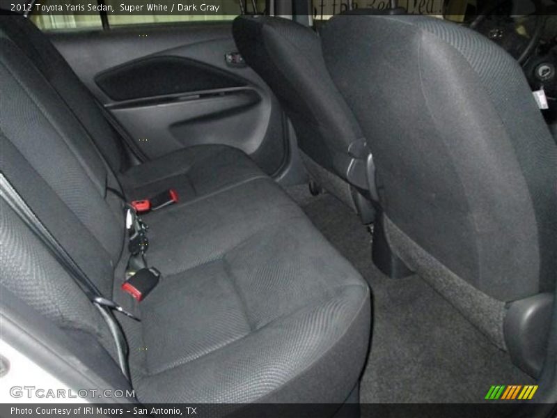 Super White / Dark Gray 2012 Toyota Yaris Sedan
