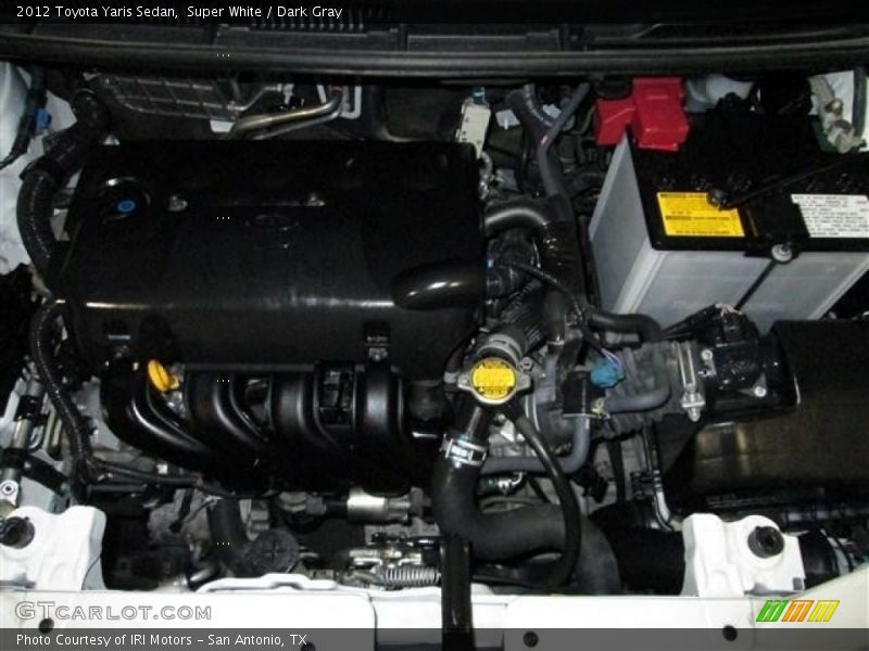 Super White / Dark Gray 2012 Toyota Yaris Sedan