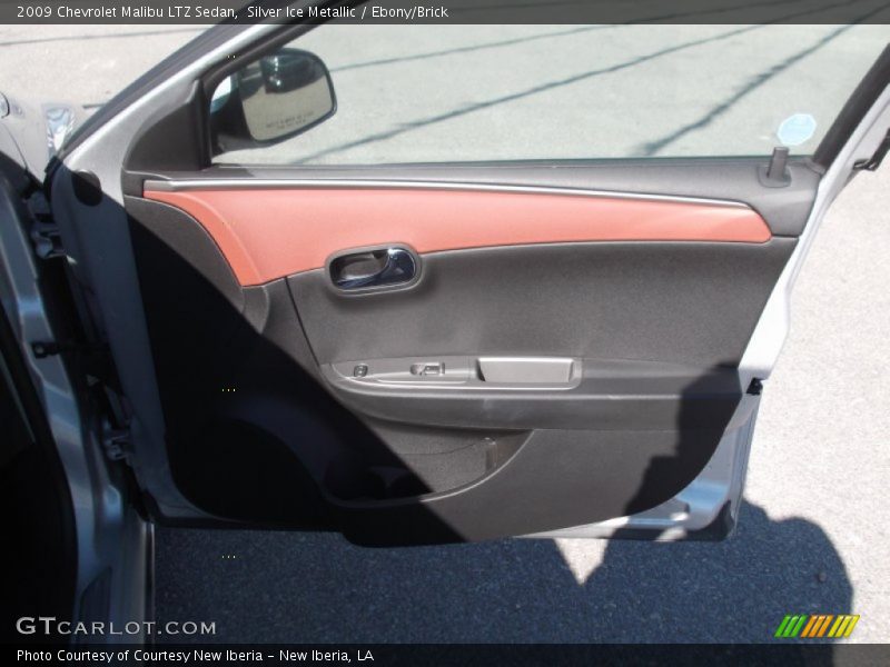 Silver Ice Metallic / Ebony/Brick 2009 Chevrolet Malibu LTZ Sedan