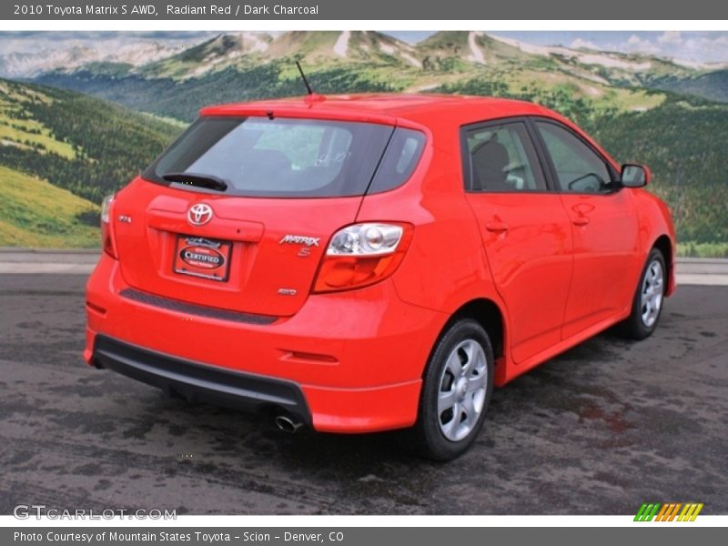 Radiant Red / Dark Charcoal 2010 Toyota Matrix S AWD