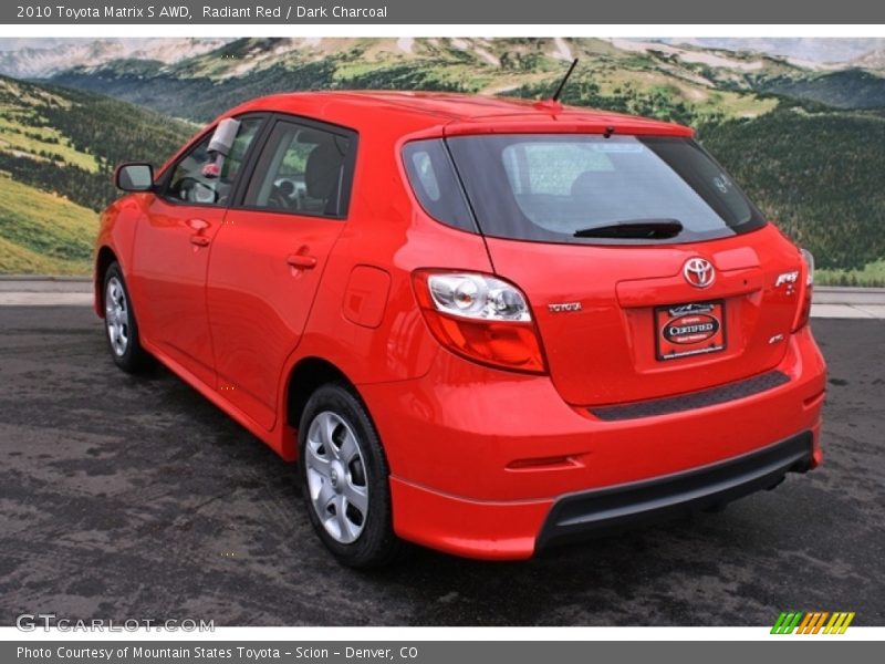 Radiant Red / Dark Charcoal 2010 Toyota Matrix S AWD