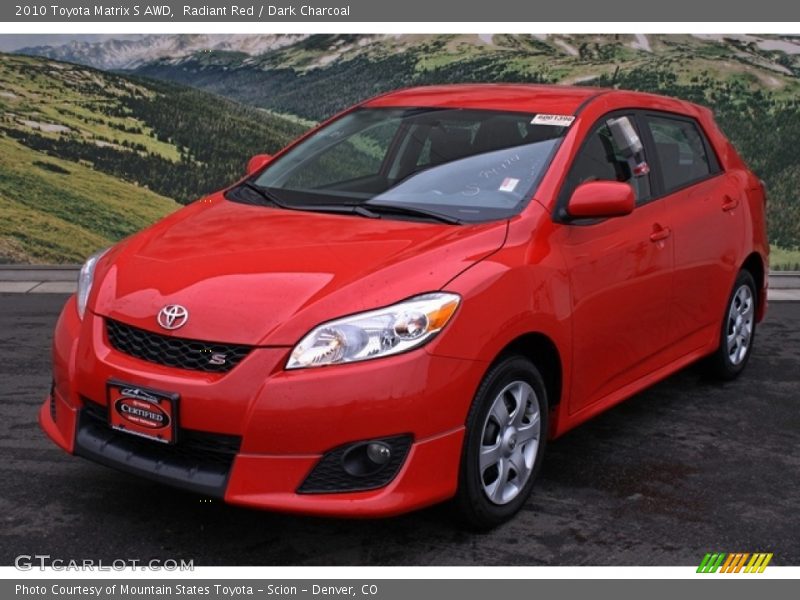 Radiant Red / Dark Charcoal 2010 Toyota Matrix S AWD