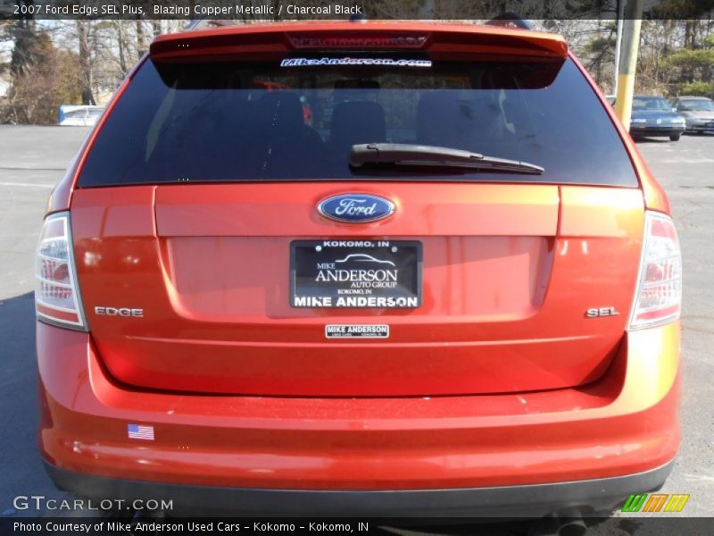Blazing Copper Metallic / Charcoal Black 2007 Ford Edge SEL Plus