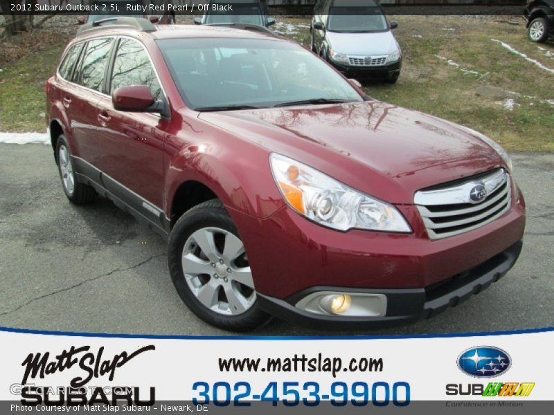 Ruby Red Pearl / Off Black 2012 Subaru Outback 2.5i