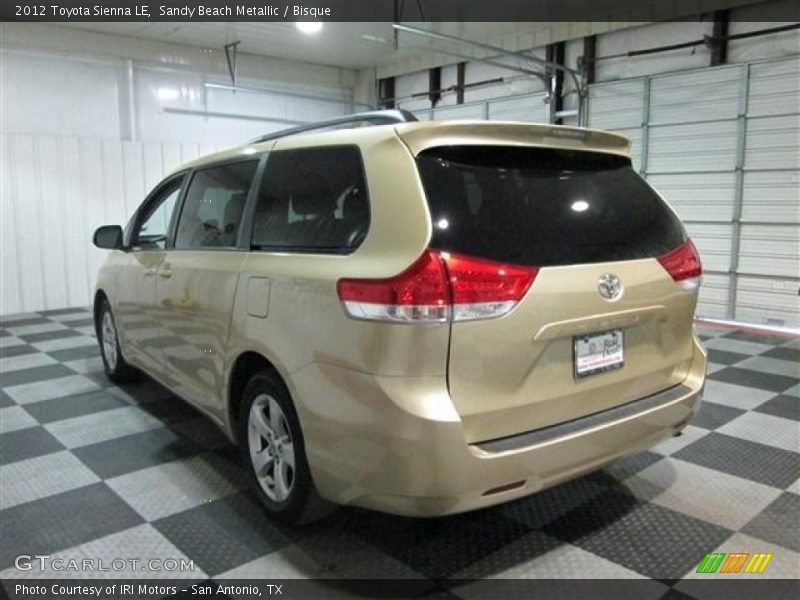 Sandy Beach Metallic / Bisque 2012 Toyota Sienna LE