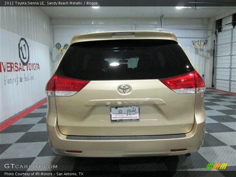 Sandy Beach Metallic / Bisque 2012 Toyota Sienna LE