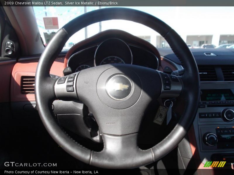 Silver Ice Metallic / Ebony/Brick 2009 Chevrolet Malibu LTZ Sedan