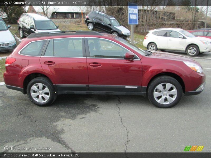 Ruby Red Pearl / Off Black 2012 Subaru Outback 2.5i