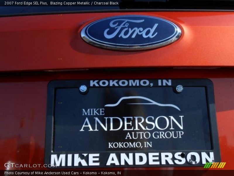 Blazing Copper Metallic / Charcoal Black 2007 Ford Edge SEL Plus