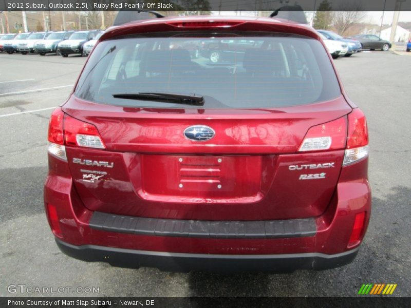Ruby Red Pearl / Off Black 2012 Subaru Outback 2.5i