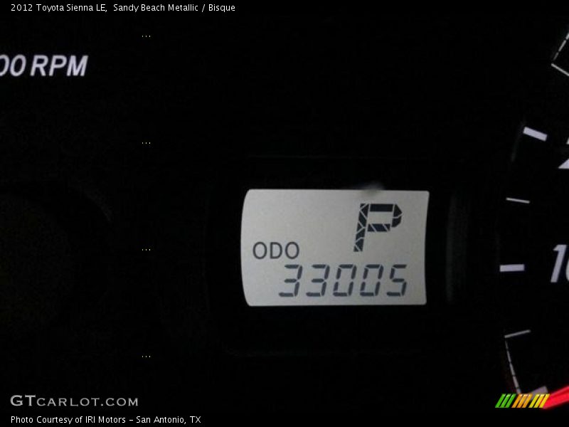 Sandy Beach Metallic / Bisque 2012 Toyota Sienna LE
