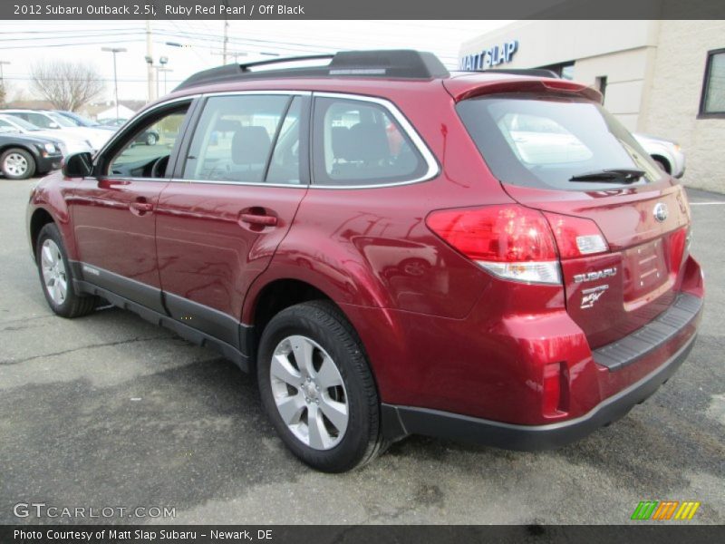 Ruby Red Pearl / Off Black 2012 Subaru Outback 2.5i