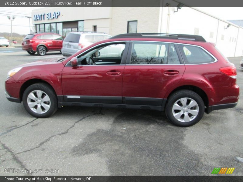 Ruby Red Pearl / Off Black 2012 Subaru Outback 2.5i