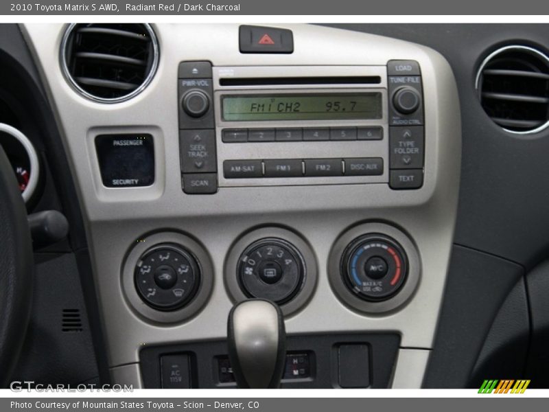 Radiant Red / Dark Charcoal 2010 Toyota Matrix S AWD