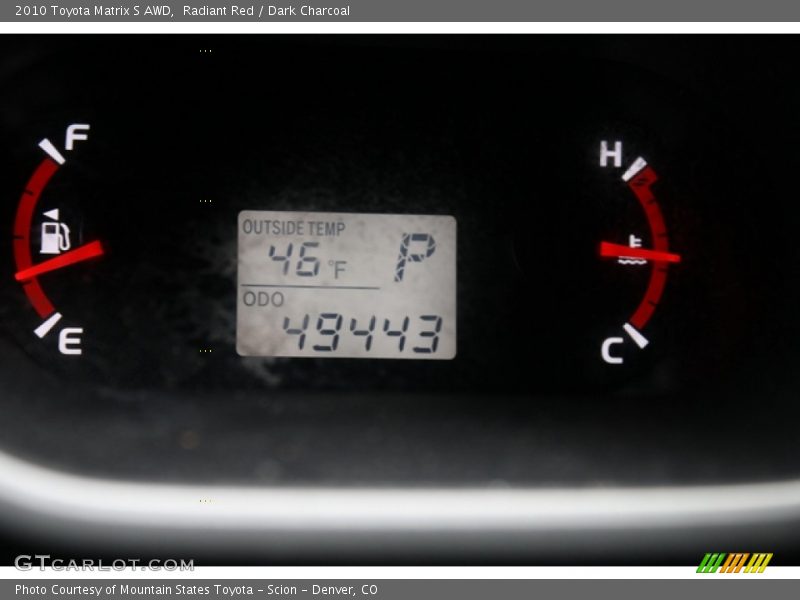 Radiant Red / Dark Charcoal 2010 Toyota Matrix S AWD