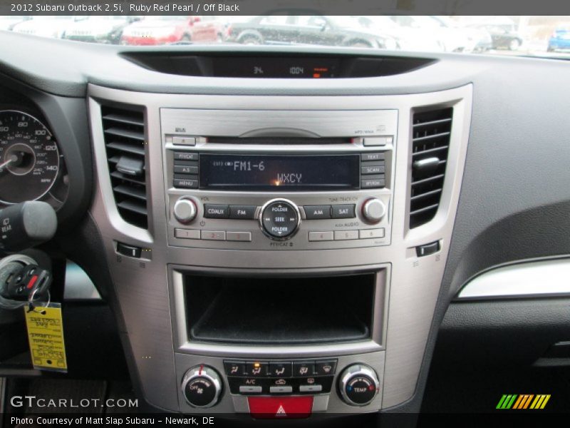 Ruby Red Pearl / Off Black 2012 Subaru Outback 2.5i