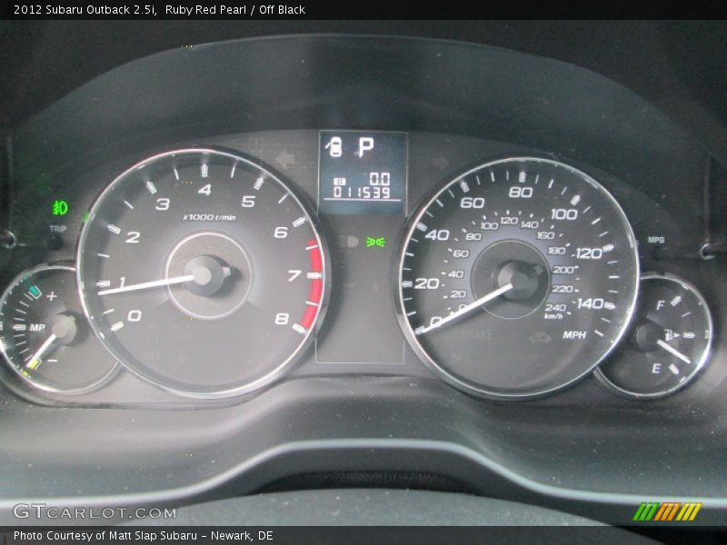 Ruby Red Pearl / Off Black 2012 Subaru Outback 2.5i