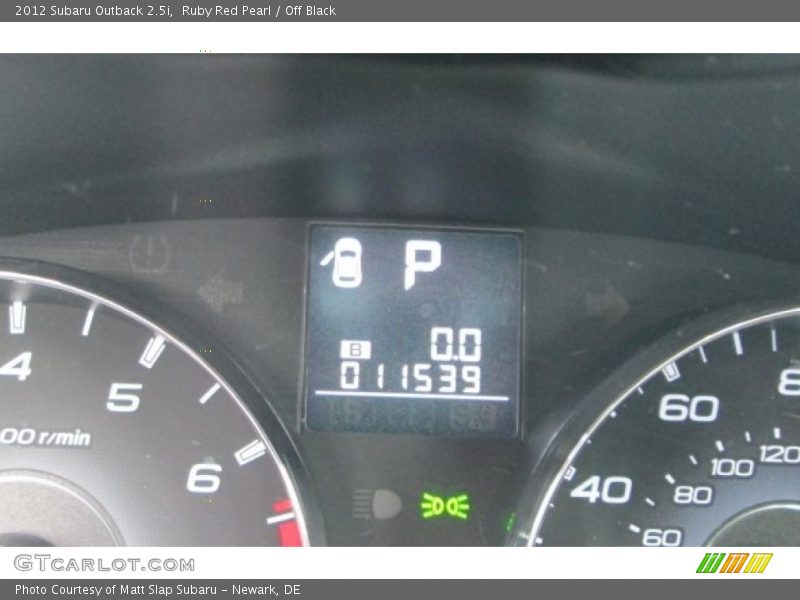 Ruby Red Pearl / Off Black 2012 Subaru Outback 2.5i