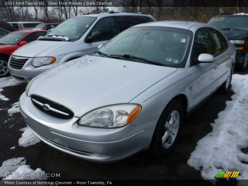 Silver Frost Metallic / Dark Charcoal 2003 Ford Taurus SES