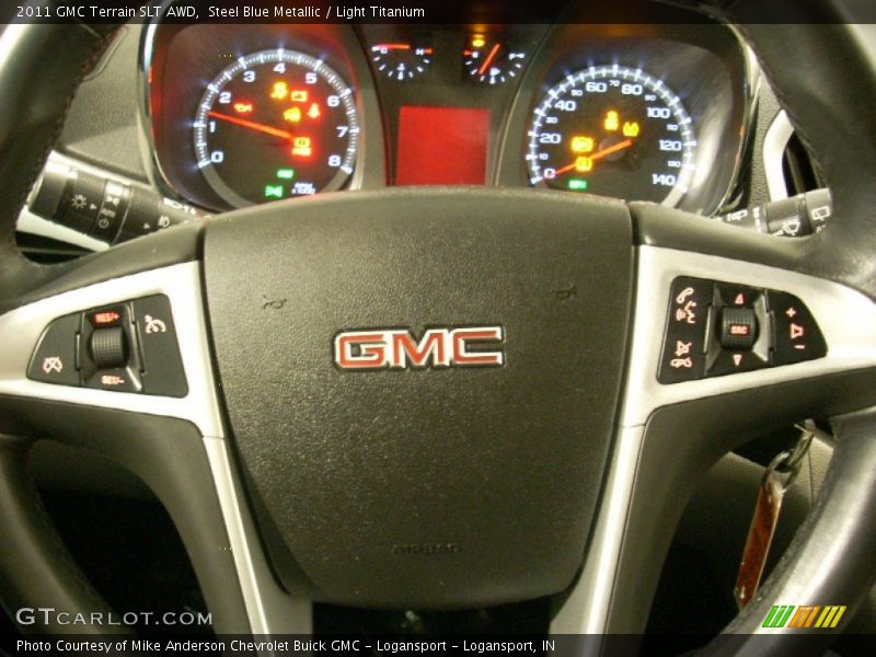 Steel Blue Metallic / Light Titanium 2011 GMC Terrain SLT AWD