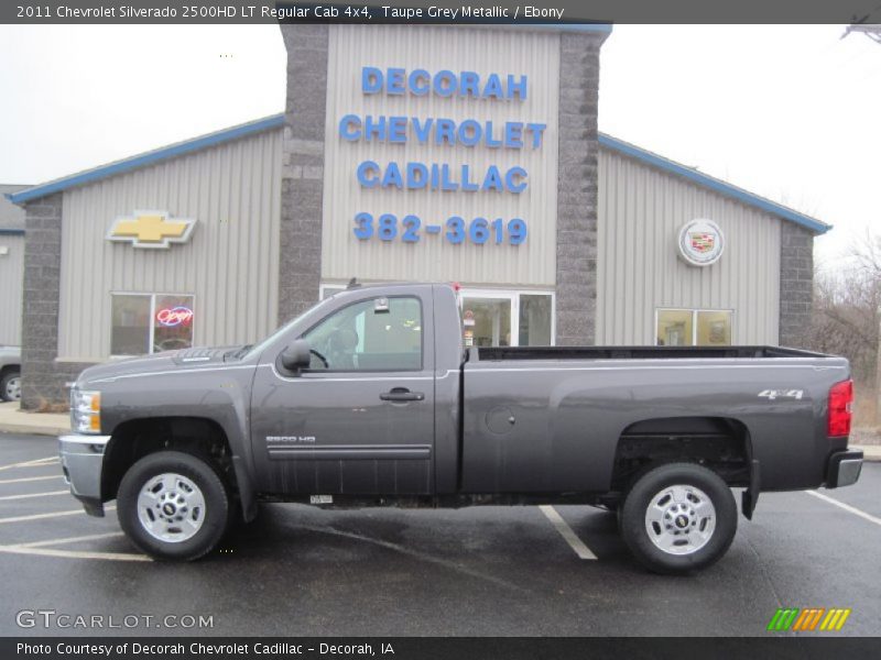 Taupe Grey Metallic / Ebony 2011 Chevrolet Silverado 2500HD LT Regular Cab 4x4