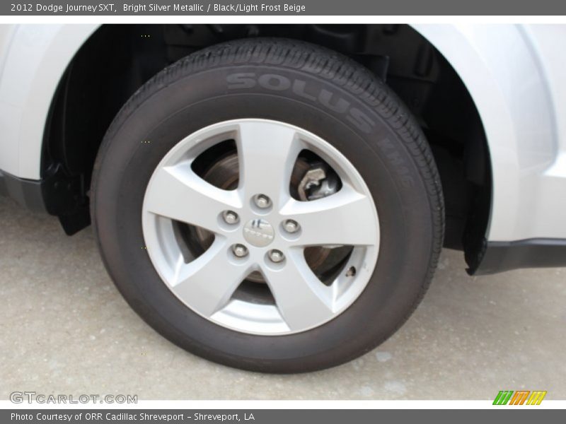 Bright Silver Metallic / Black/Light Frost Beige 2012 Dodge Journey SXT