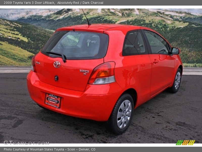 Absolutely Red / Dark Charcoal 2009 Toyota Yaris 3 Door Liftback