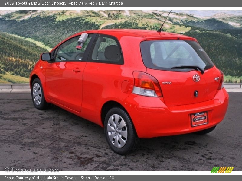 Absolutely Red / Dark Charcoal 2009 Toyota Yaris 3 Door Liftback